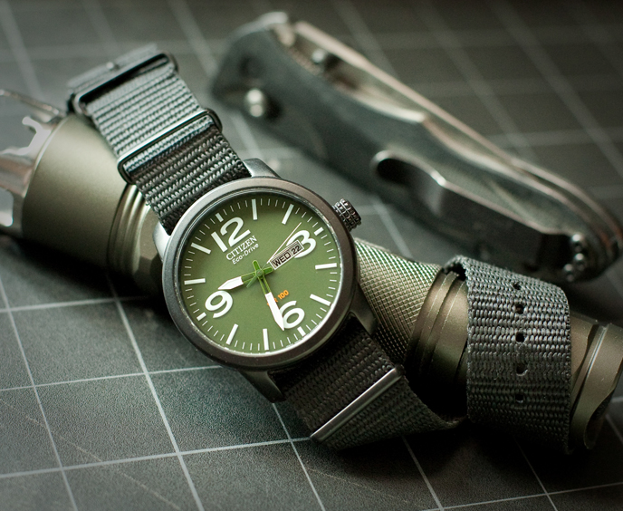 citizen military style watch